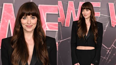 versace madame|Dakota Johnson Suits Up in Versace for 'Madame Web' London .